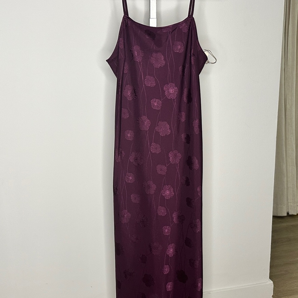 Purple Floral Slip Dress